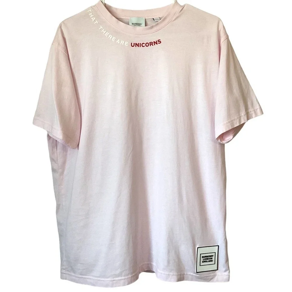 Burberry Unicorns Logo Oversized Pink T-Shirt Size Small - Picture 3 of 16